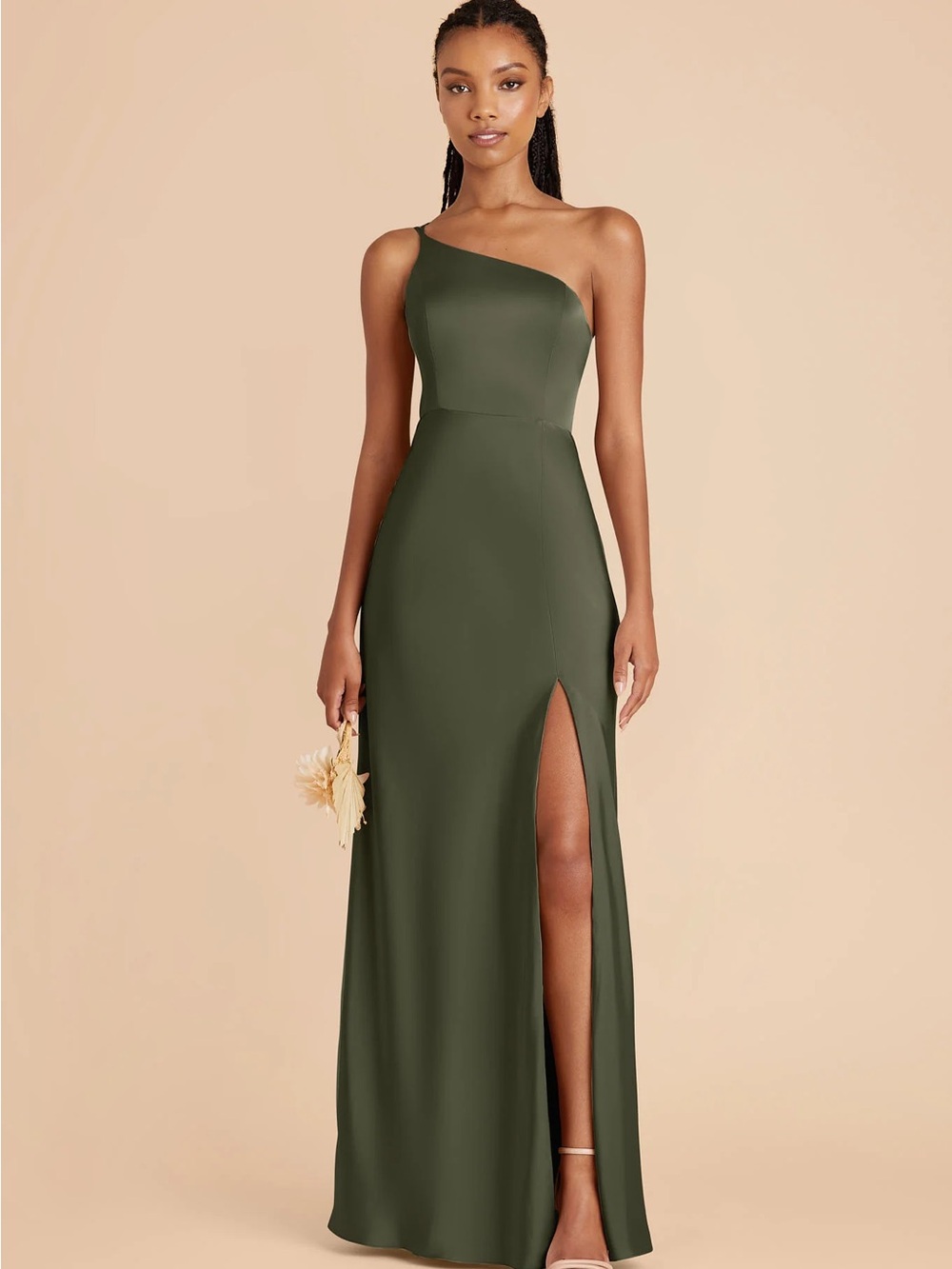 Birdy Grey Matte Satin Olive Kenzie Dress
